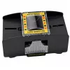 LEAN TOYS automaatne elektrooniline kaardisegaja 2 pakile - patareitoide, ABS-plast, must