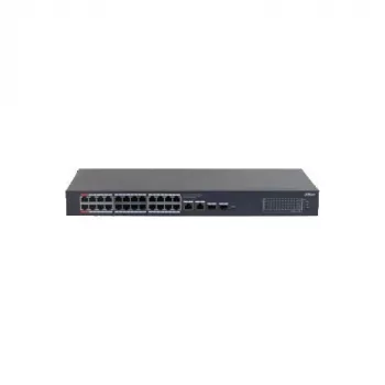 Dahua CS4228-24GT-375 24-pordiline Gigabit PoE++ halduslüliti 4 SFP üleslingiga, 375W eelarve, Layer 2, riiulisse paigaldatav