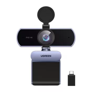 UGREEN FineCam Lite 4K UHD veebikaamera 4-mikrofoniga, privaatsuskaane, reguleeritava vaateväljaga, automaatse kaadriga, HDR, USB-C, hall