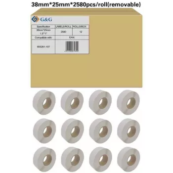 G&G 19803 Valged isekleepuvad A4 sildid 105x148mm 4/leht 100 lehte (400 silti)