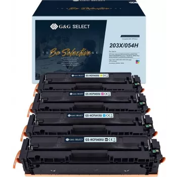 G&G ühilduv toonerikassett 4-pakk HP 203X seeria jaoks, must, tsüaan, magentapunane, kollane, suure saagisega, GS-H203X-4P