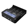 XTAR VP4L Plus 4 pesaga Li-ion/Ni-MH akulaadija LCD-ekraaniga, 2A kiirlaadimine, power banki funktsioon