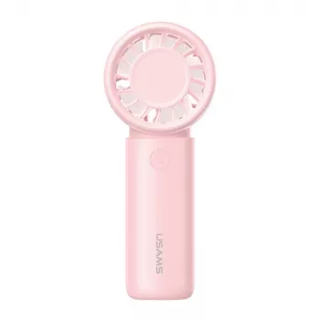 USAMS BC Series käeshoitav ventilaator roosa 500mAh kaasaskantav USB laetav 3-kiiruseline mini ventilaator