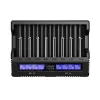XTAR VC8S USB-C 8 pesaga nutikas akulaadija koos QC3.0 adapteriga Li-ion/Ni-MH akudele