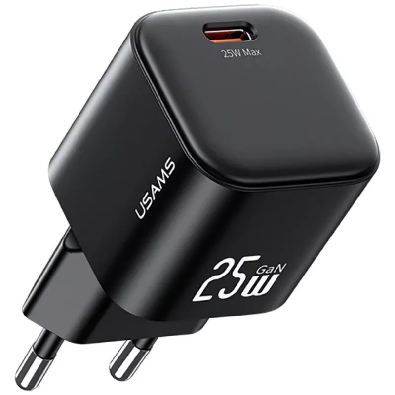 USAMS 25W GaN USB-C kiirlaadija - valge