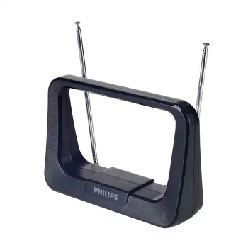Phil Indoor DVB-T/T2 TV antenn 1,8 m koaksiaalkaabliga, 75 oomi, 3G/4G filter, must