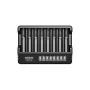 XTAR MX8 8-pesaline USB-C universaalne akulaadija Li-ion/Ni-MH, 0.25A-2A, LED-indikaatorid, 0V aktiveerimine