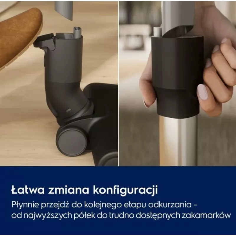 Electrolux Clean 600 EP61CB21W juhtmeta pulstolmuimeja, 21.6V, 55 min tööaeg, 0.3L tolmumahuti, valge