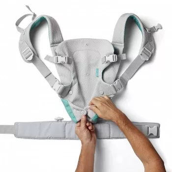 B-KIDS Infantino 4-in-1 muudetav beebikandja, hall, 3.6–14.5 kg, JPMA sertifitseeritud, eemaldatava Wonder Cover™ luti- ja süljekaitsega