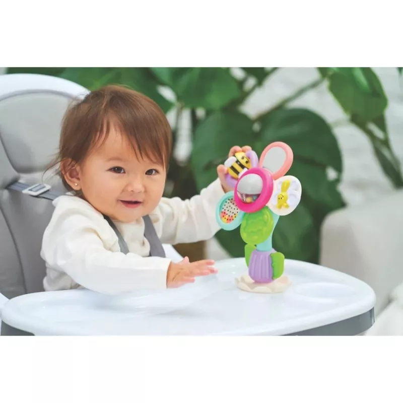 B-KIDS Infantino Pöörlev Lill Imikupadjaga – Mitmevärviline Sensoorne Mänguasi Beebidele Alates 6 Kuust