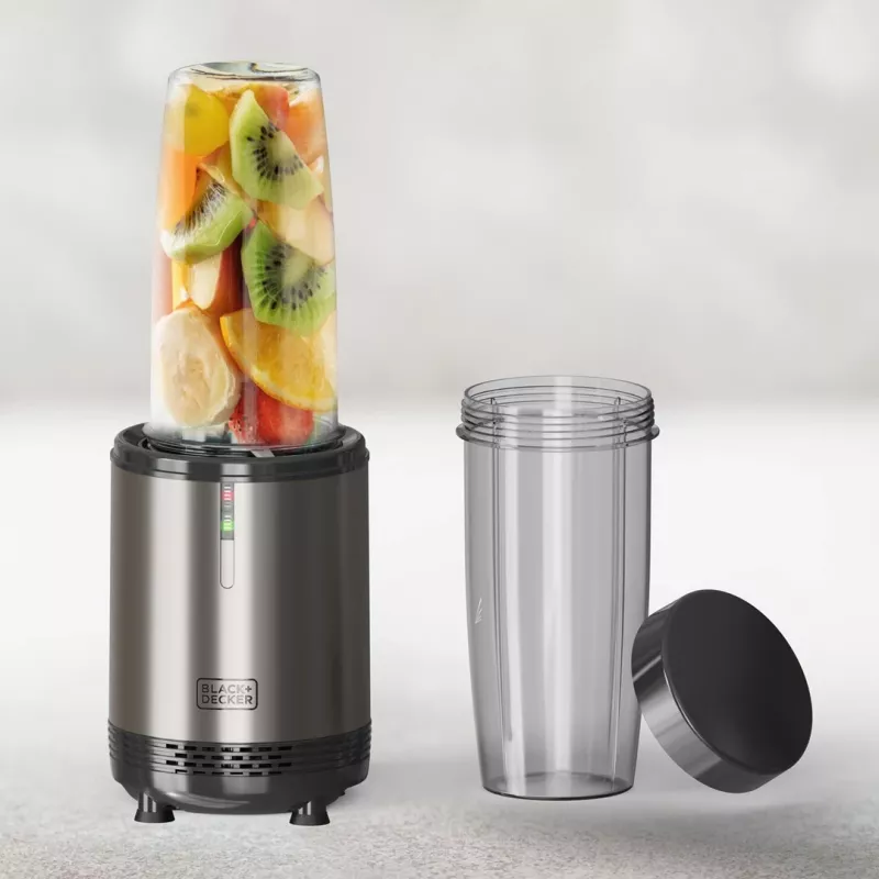 BLACK+DECKER ES9120160B Personal Blender 1000W 2x 600ml Tritan pudeliga ja kaasaskantavate kaantega