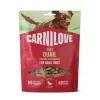 CARNILOVE Dog SOFT Snack Quail rikastatud puneega 200 g - Teraviljavabad pehmed maiused täiskasvanud koertele