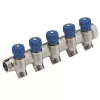 Caleffi 5R seeria termostaatiline segamisventiil 3/4 inch NPT sisselaskeava x 1/2 inch NPT väljalaskeava, pliivaba messing, ASSE 1017
