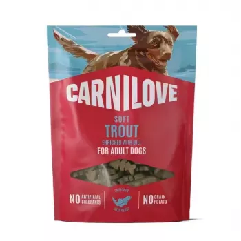 CARNILOVE koera pehme maius forelliga ja tilliga 200 g – teraviljavabad treeningmaiused kõikidele tõugudele