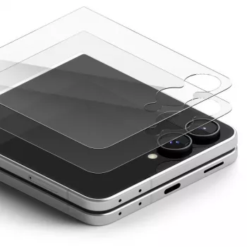 Ringke Cover Display Pro 2-Pack Karastatud klaasist ekraanikaitse Galaxy Z Flip 8 jaoks - Läbipaistev