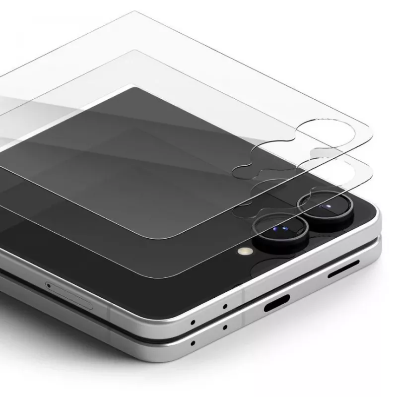 Ringke Cover Display Pro 2-Pack Karastatud klaasist ekraanikaitse Galaxy Z Flip 8 jaoks - Läbipaistev