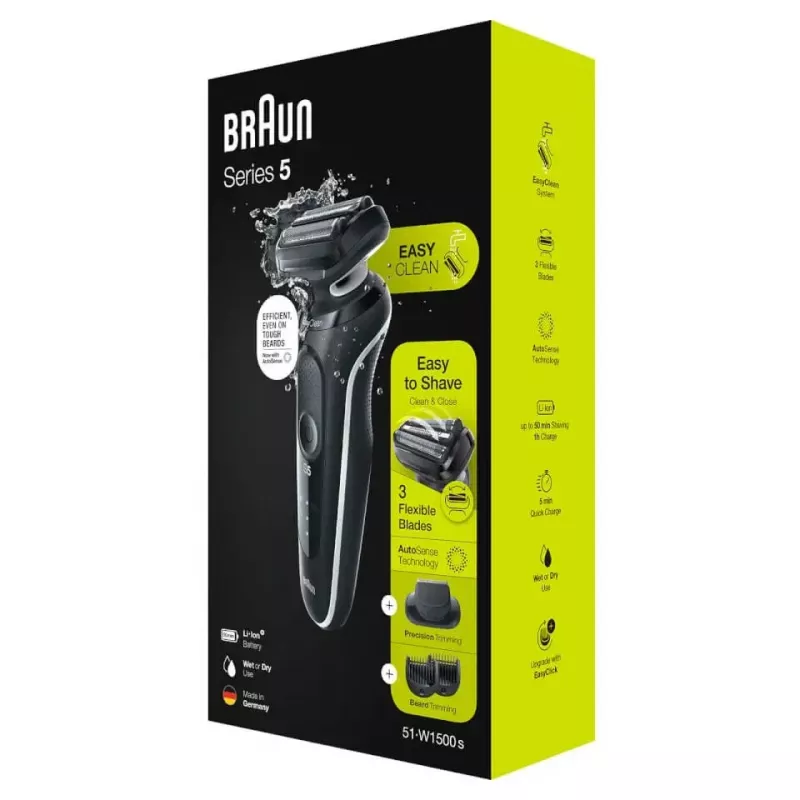 BRAUN pardel Series 5 51-W1500s Wet&Dry elektripardel, must
