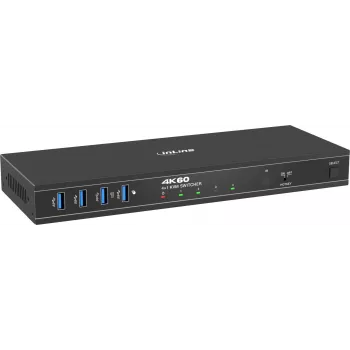 InLine® KVM-lüliti, 4x1, DP 4K/60Hz, USB 3.2 jaotur (57885J)