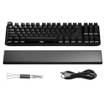 BE QUIET! klaviatuur Light Mount TKL Silent Tactile mehaaniline klaviatuur – 75% US ANSI, Gateron Brown, Bluetooth ja USB-C, QMK/VIA