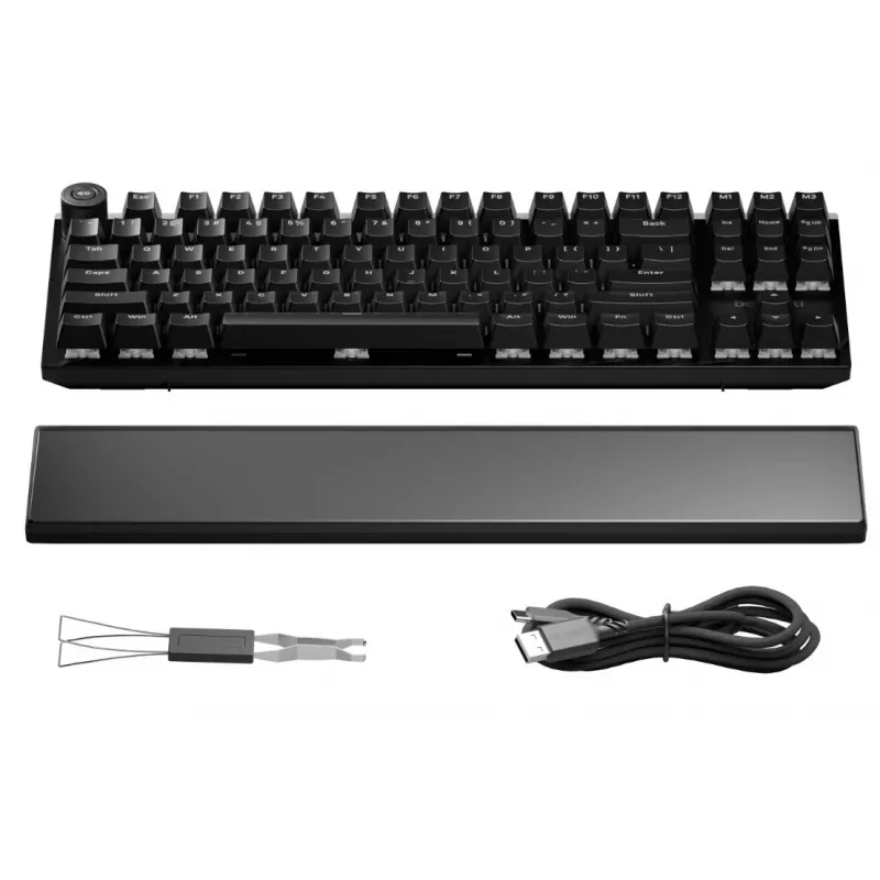 BE QUIET! klaviatuur Light Mount TKL Silent Tactile mehaaniline klaviatuur – 75% US ANSI, Gateron Brown, Bluetooth ja USB-C, QMK/VIA