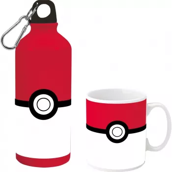Pokemoni alumiiniumpudel 500ml keraamilise kruusikomplektiga