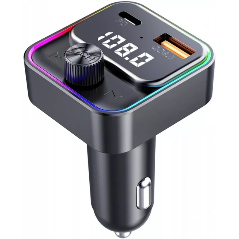 SENCOR SWM 3000 Bluetooth FM-saatja USB-A QC3.0, USB-C PD 3.0, MP3-esitus, käed-vabad kõned, Siri ja Google Assistant