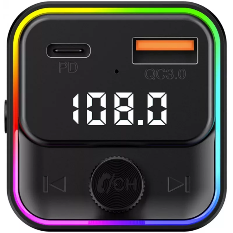 SENCOR SWM 3000 Bluetooth FM-saatja USB-A QC3.0, USB-C PD 3.0, MP3-esitus, käed-vabad kõned, Siri ja Google Assistant