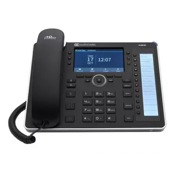 AudioCodes 445HD - VoIP-telefon kõnevalija numbrinäidiku ja ooterežiimi kõne funktsiooniga