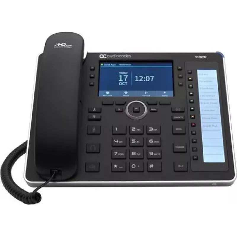 AudioCodes 445HD - VoIP-telefon kõnevalija numbrinäidiku ja ooterežiimi kõne funktsiooniga