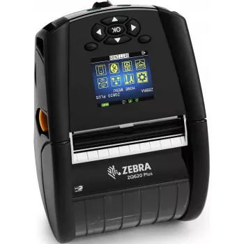 Zebra DT Printer ZQ620 Plus 3in/72mm Healthcare English fonts Wi-Fi 6 Dual Radio (802.11AX/BT5.x) Linered platen 0.75in core Group E Belt clip