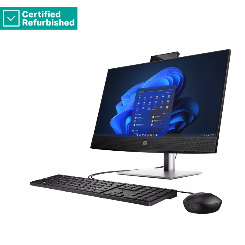 RENEW SILVER HP Pro 440 G9 AIO All-In-One - i7-13700T, 16GB, 512GB SSD, 23.8 FHD Non-Touch AG, Height Adjustable, USB Mouse, Win 11 Pro, 1 years (885M5EAR#ABU)