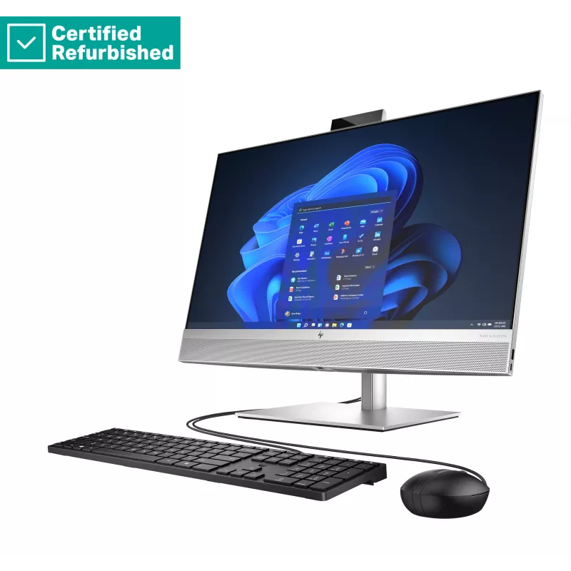 RENEW SILVER HP Elite 870 G9 AIO All-in-One 27 - i9-14900, 64GB, 2TB SSD, 27 QHD Non-Touch AG, Height Adjustable, USB Mouse, Win 11 Pro, 1 years