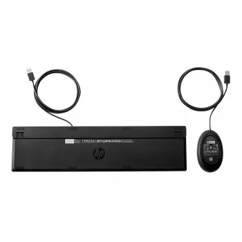 HP 320MK USB-ga juhtmega klaviatuuri ja hiire komplekt, lekke- ja pritsmekindel – must