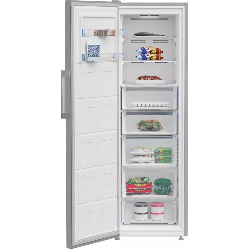 BEKO püstkülmik B3RMFNE314XB, energiaklass E, 186,5 cm, 286L, Inox värvus