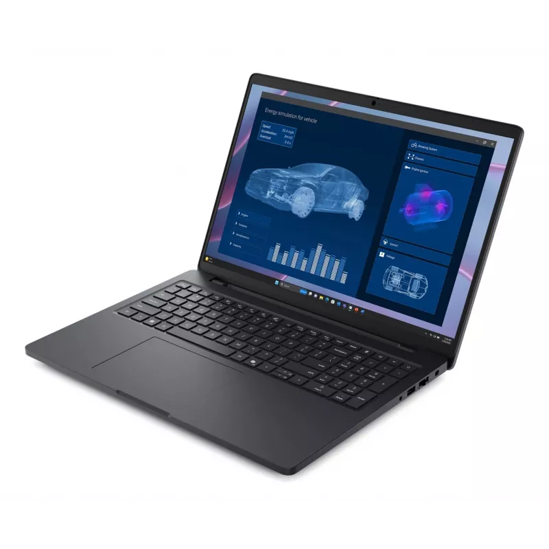 DELL Pro Max 16 MC16255 Copilot+ PC AMD Ryzen AI 5 PRO 340 Sülearvuti 40,6 cm (16) Full HD+ 16 GB LPDDR5x-SDRAM 256 GB SSD Wi-Fi 7 (802.11be) Windows 11 Pro Must Inglise