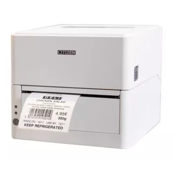 Citizen CL-H300SV Printer_ Silver Ion USB White EN Plug space for Optional