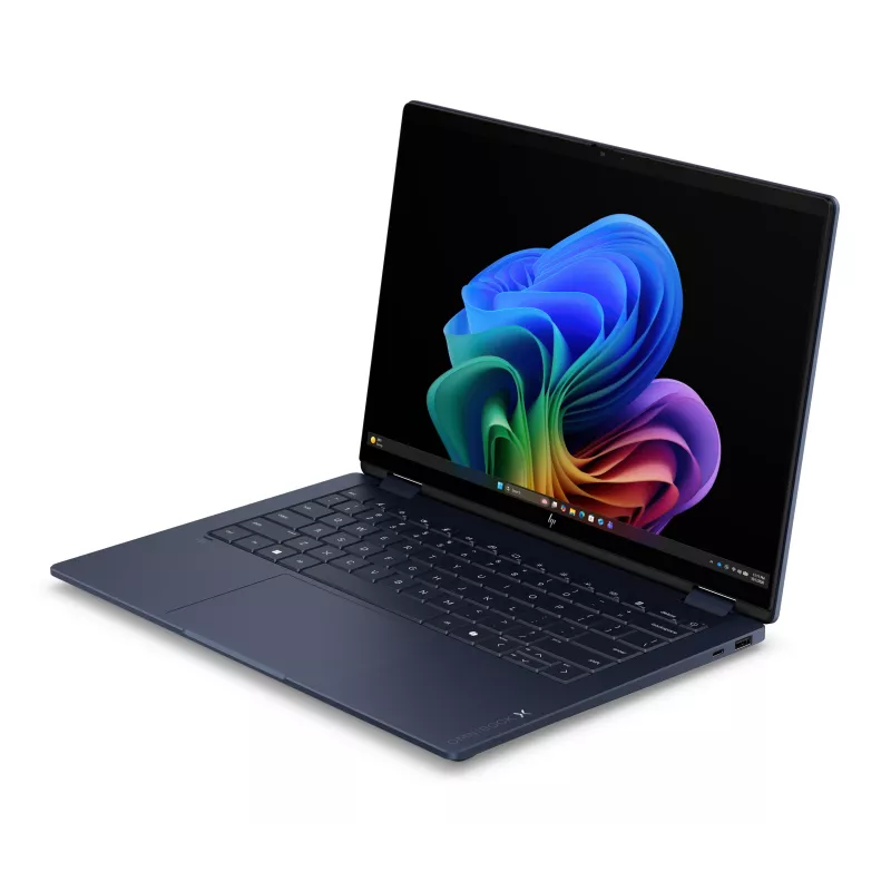 HP OmniBook X Flip x360 NG AI 14-kc0008nnx - Ryzen AI 5 430, 16GB LPDDR5X 8000 on-board, 1TB, Touch/14.0 3K (2880x1800) OLED Brightview LBL, Athmospheric Blue - 5MP IR TNR, Not Included 65W AC Adapter, Win 11 Home, 1 years