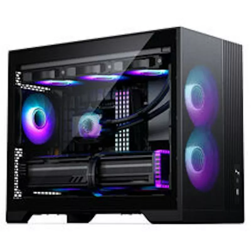 PHANTEKS XT M3 PC-korpus, minikorpus + D30 PWM Regular Airflow D-RGB ventilaatorid, 3 pakki, must