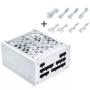Phanteks Revolt 1200W Platinum Bundle, toiteplokk koos kaablikomplektiga - valge