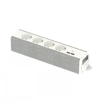 SCHNEIDER ELECTRIC UNICA SYSTEM+ MOODULSEADE 4XSCHUKO+USBA/C VALGE/HALL