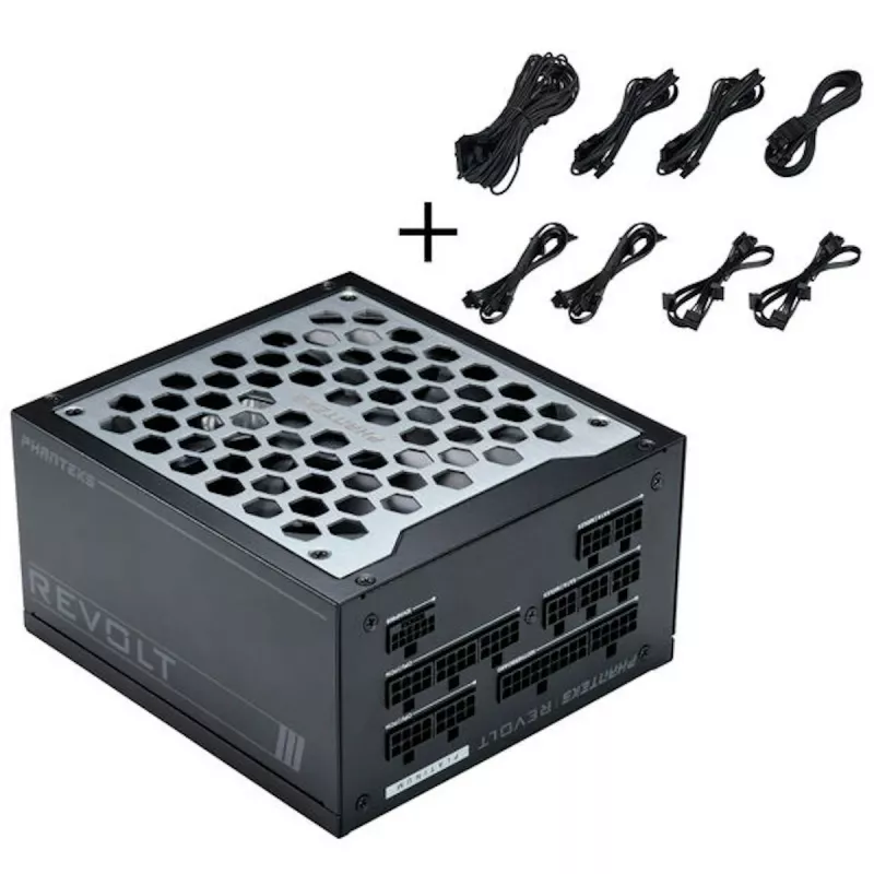 Phanteks Revolt 1200W Platinum Bundle, toiteplokk koos kaablikomplektiga - must