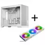 Phanteks XT M3 PC-korpus, minikorpus + D30 PWM Regular Airflow D-RGB ventilaatorid, 3 tk komplekt, valge