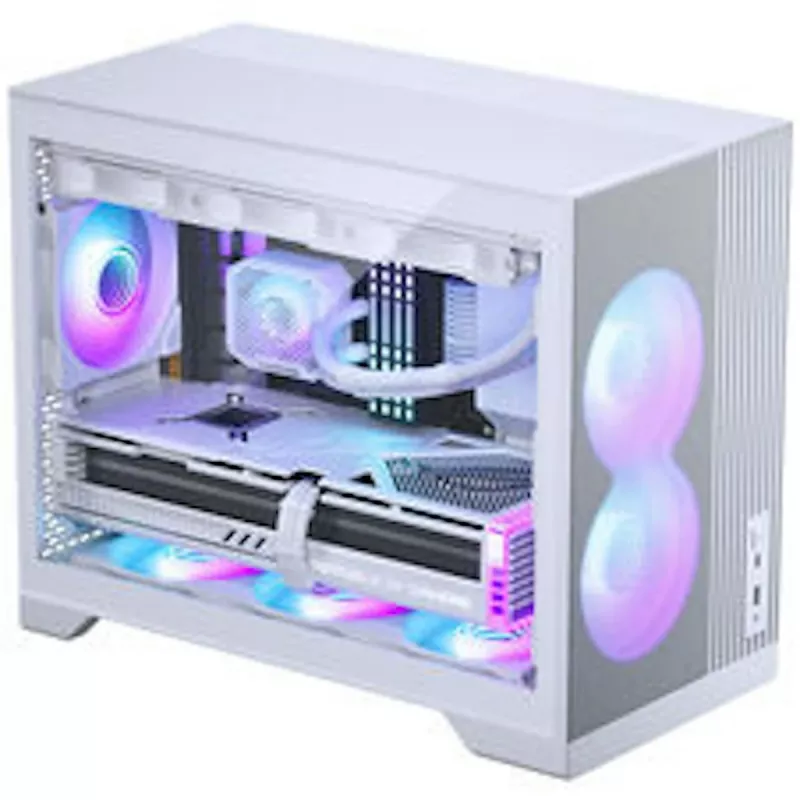 Phanteks XT M3 PC-korpus, minikorpus + D30 PWM Regular Airflow D-RGB ventilaatorid, 3 tk komplekt, valge