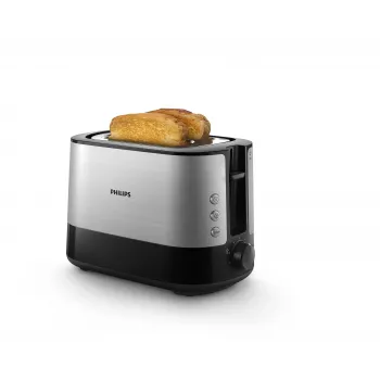 Philips Viva Collection Röstija HD2637/90 Laiade piludega 2 pilu röstija sisseehitatud saiakeste soojendajaga Must/Kahjustatud pakend
