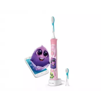 Philips Sonicare For Kids Sonic elektriline hambahari HX6352/42 Sisseehitatud Bluetooth® Coaching App 2 harjaotsa ja 10 kleepsu 2 režiimi/Kahjustatud pakend