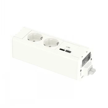 SCHNEIDER ELECTRIC UNICA SYSTEM+ MOODULSEADE 2XSCHUKO+USBA/C VALGE