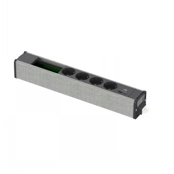 SCHNEIDER ELECTRIC UNICA SYSTEM+ MOODULSEADE 4XSCH+USBA/C+DATA ANTHR/HALL