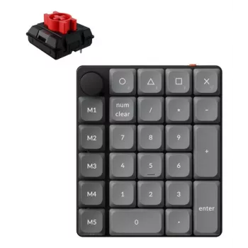 KEYCHRON K0 Max - Milk POM Red - juhtmevaba numbriklahvistik