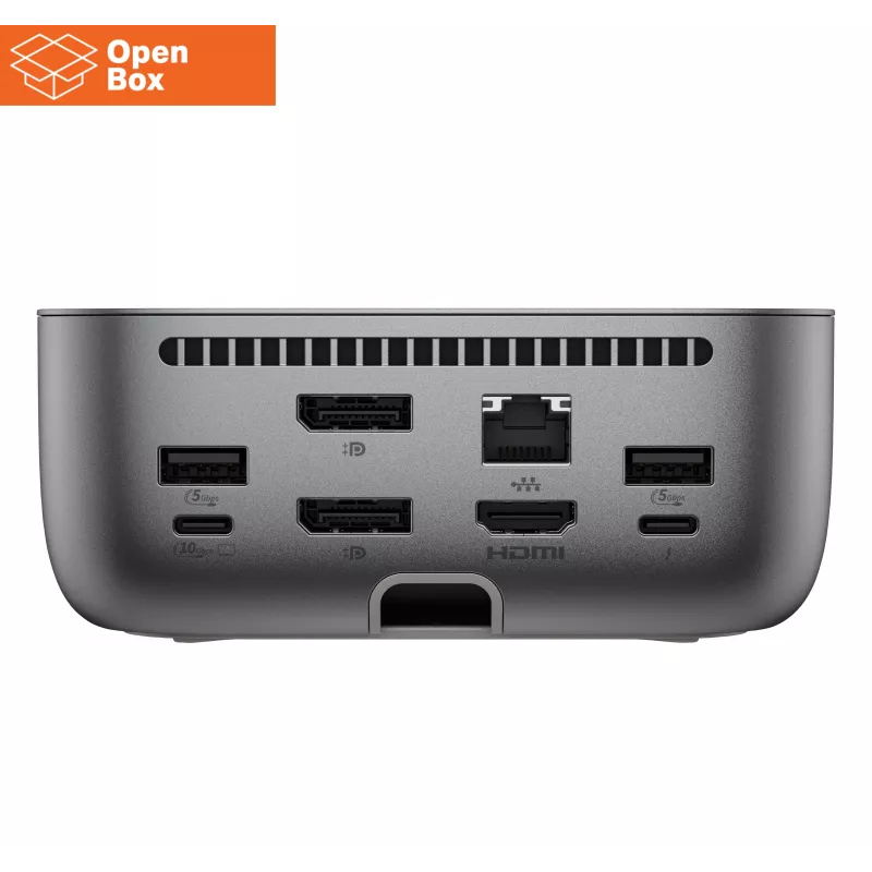 HP Thunderbolt 4 Ultra Dock - AVATUD - G6 280W koos kombikaabliga - 5x USB-A, 2x USB-C, 1x USB-C Thunderbolt 4, 2x DisplayPort, 1x HDMI, 1x RJ-45, Meteor Silver, 3 aastat