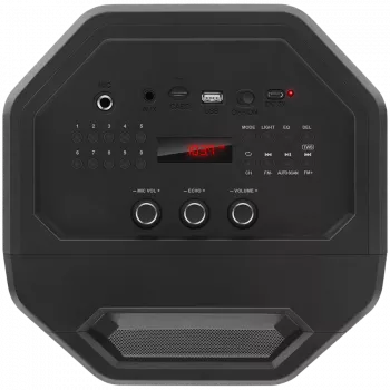 2.0 kaasaskantav kõlar SVEN PS-670, must, väljundvõimsus 2x32,5W (RMS), TWS, Bluetooth, FM, USB, microSD, LED-ekraan, kaugjuhtimispult, liitiumaku